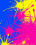 Vibrant Splatter Paint Design Rug
