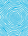 Abstract Blue Swirl Wavy Lines Rug