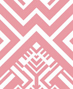 Pink Chevron Geometric Pattern Rug