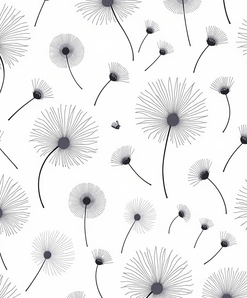 Chic Dandelion Seed Head Pattern Rug