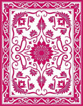 Traditional Pink Floral Ornamental Pattern Rug