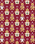 Festive Gingerbread Snowflakes Christmas Rug