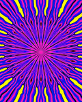 Vibrant Psychedelic Radiant Pattern Rug