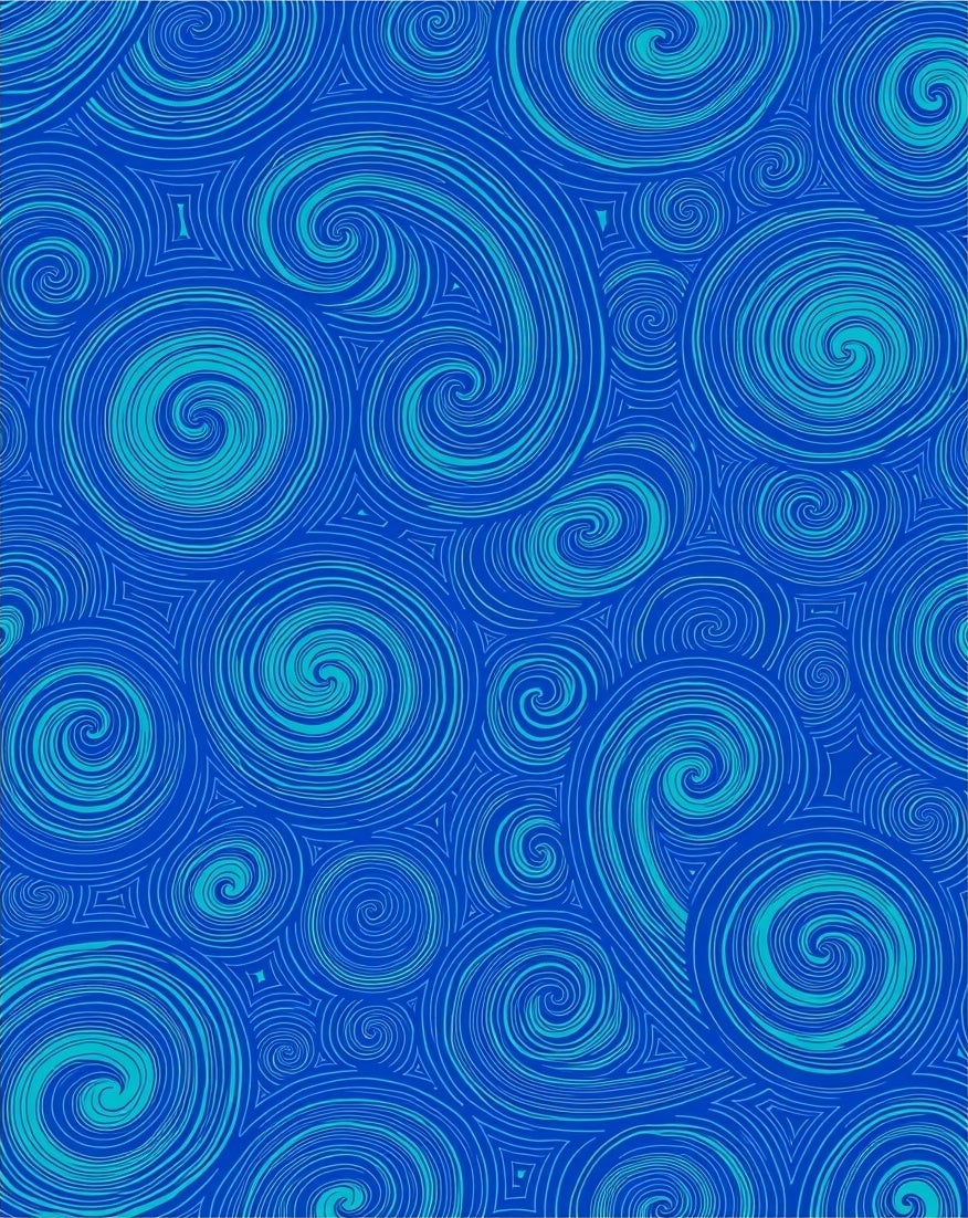 Blue Swirls Abstract Pattern Rug