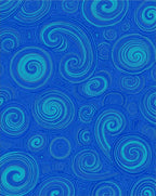 Blue Swirls Abstract Pattern Rug
