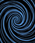 Sky Blue Swirling Concentric Lines Rug