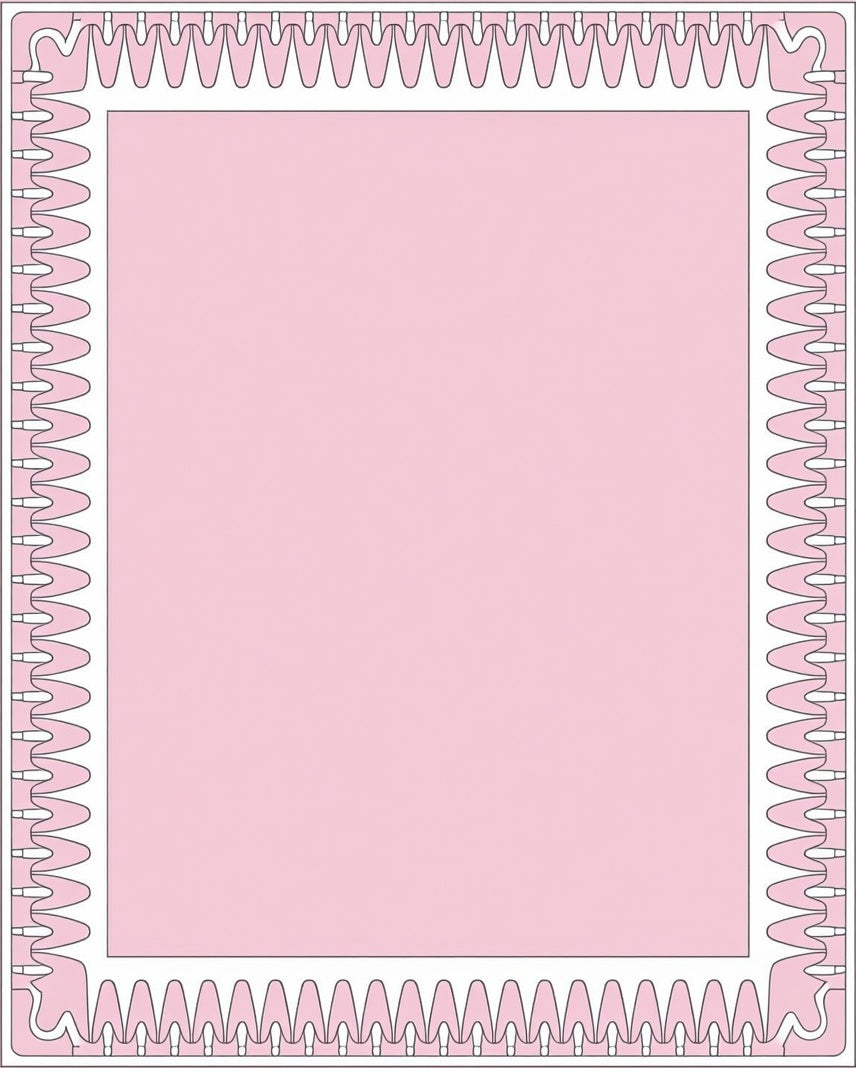 Soft Pink Layered Border Rug