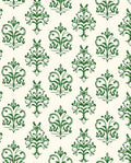 Emerald Green Ornate Damask Rug