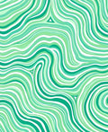 Green Swirl Abstract Pattern Rug