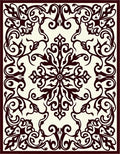 Regal Floral Symmetry Scrollwork Pattern Rug