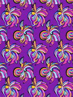 Abstract Swirl Floral Pattern Rug