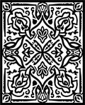 Monochromatic floral intricate design pattern Rug