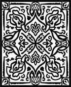 Monochromatic floral intricate design pattern Rug