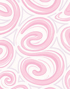 Soft Pink Swirl Pattern Rug
