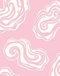 Soft Pink Swirl Pattern Design Rug