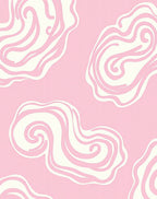 Soft Pink Swirl Pattern Design Rug