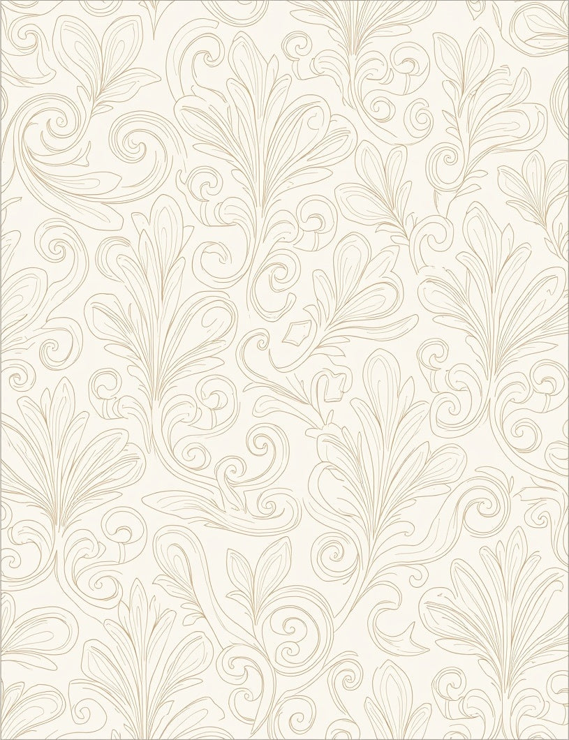 Classic Floral Scroll Pattern Rug