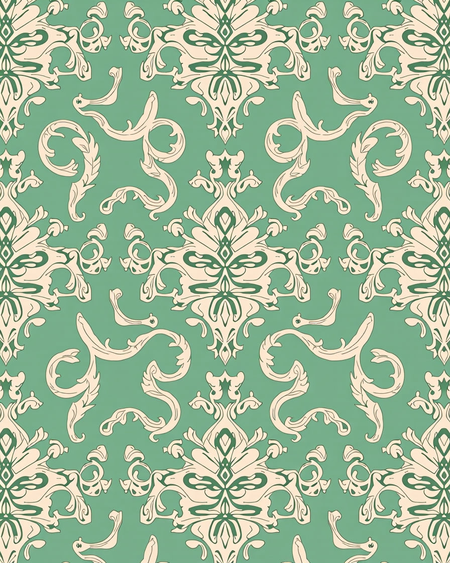 Elegant Cream Swirl Patterned Rug