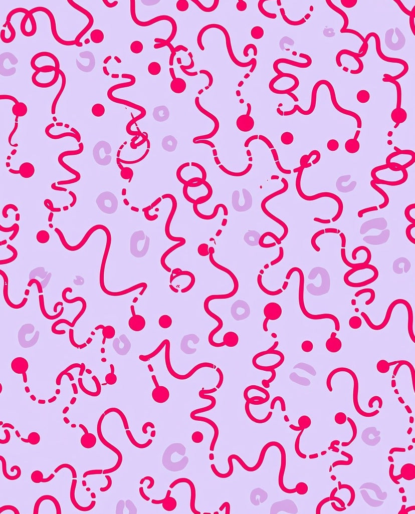 Curlicue Doodle Pattern Rug