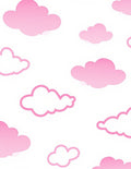 Pink Cloud Patterned Gentle Rug