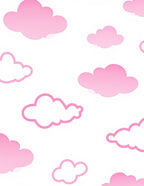 Pink Cloud Patterned Gentle Rug