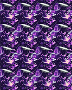 Vivid Purple Galaxy Swirl Pattern Rug