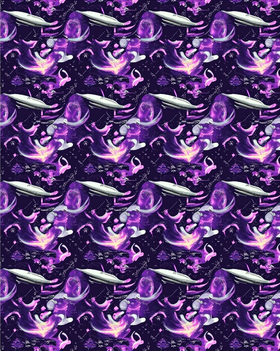 Vivid Purple Galaxy Swirl Pattern Rug