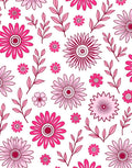 Bold Pink Floral Pattern Rug