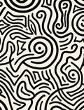 Abstract Swirl Graphic Pattern Rug