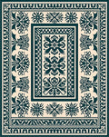 Ornate Floral Medallion Patterned Rug