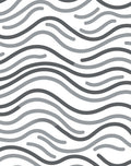 Monochrome Wavy Lines Art Rug