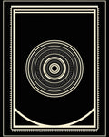 Bold Concentric Circles Frame Design Rug