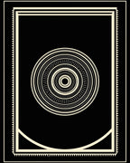 Bold Concentric Circles Frame Design Rug