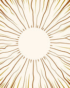 Organic Sunburst Abstract Lines Design Rug