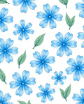 Soft Blue Green Floral Pattern Rug