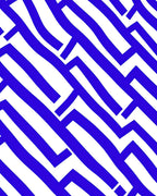 Bold Blue Intersecting Lines Abstract Pattern Rug