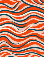 Vibrant Wave Pattern Rug