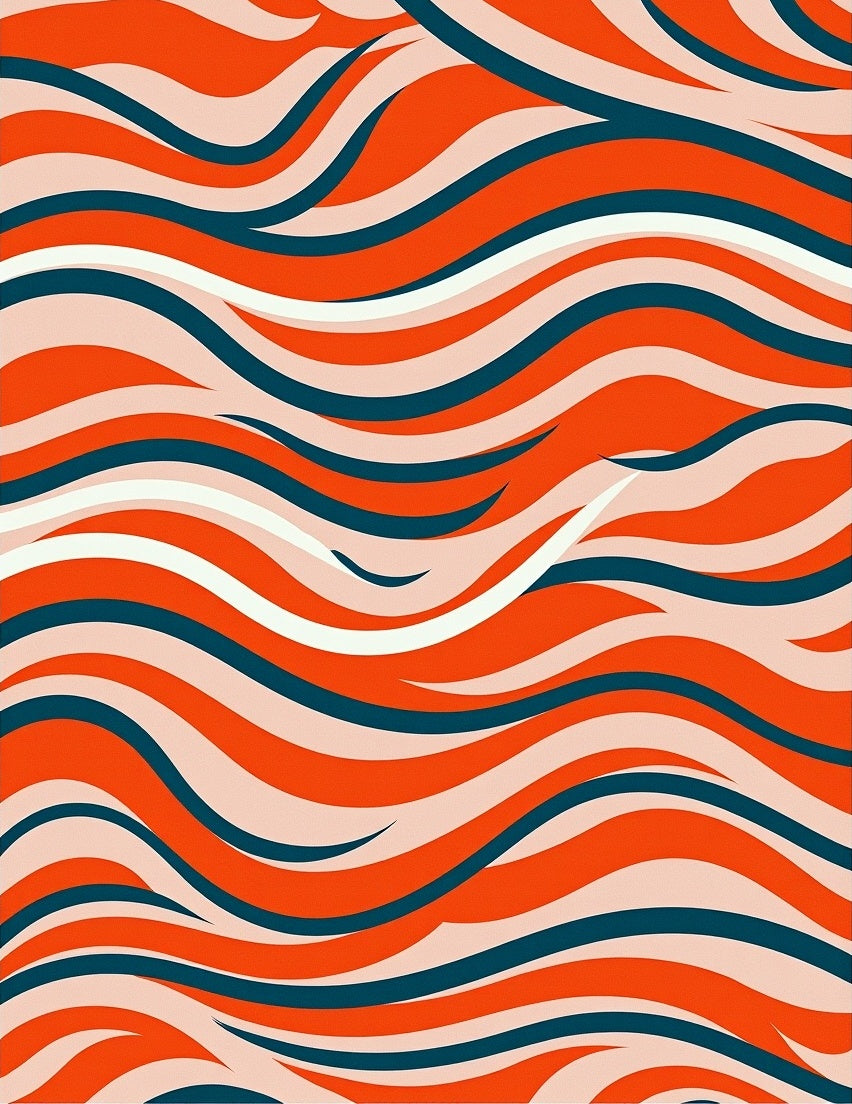 Vibrant Wave Pattern Rug