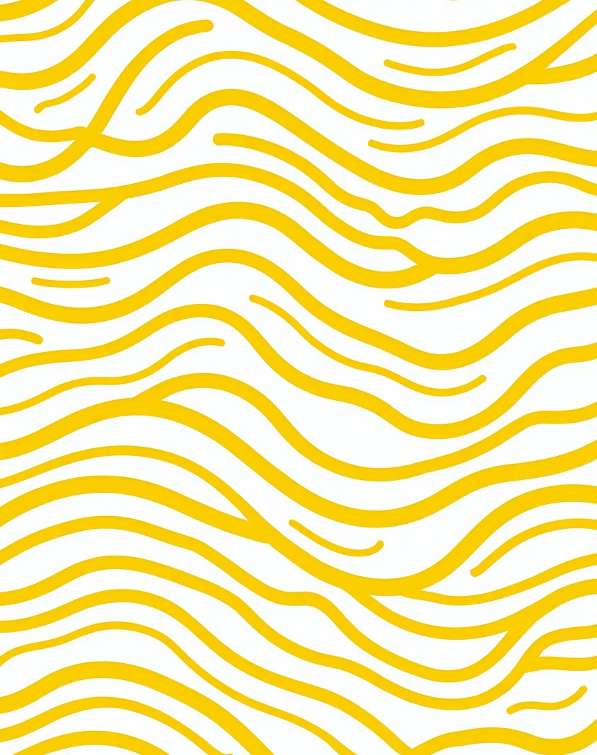 Golden Wavy Stripes Pattern Rug