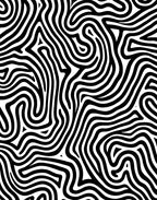 Abstract Black White Swirl Pattern Rug