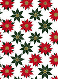Festive Red Poinsettia Garden Rug