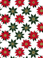 Festive Red Poinsettia Garden Rug
