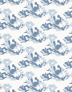 Abstract Blue Swirl Pattern Design Rug