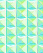 Cool Tone Geometric Prism Rug