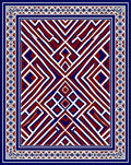 Geometric Stripes Diamond Pattern Rug
