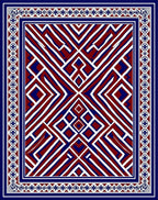Geometric Stripes Diamond Pattern Rug