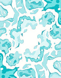 Abstract Aqua Soft Edges Pattern Rug