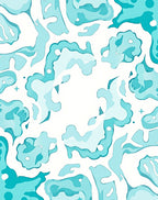 Abstract Aqua Soft Edges Pattern Rug