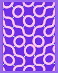 Abstract Pink Ring Chain Pattern Rug