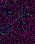 Vibrant Neon Lines Abstract Pattern Rug